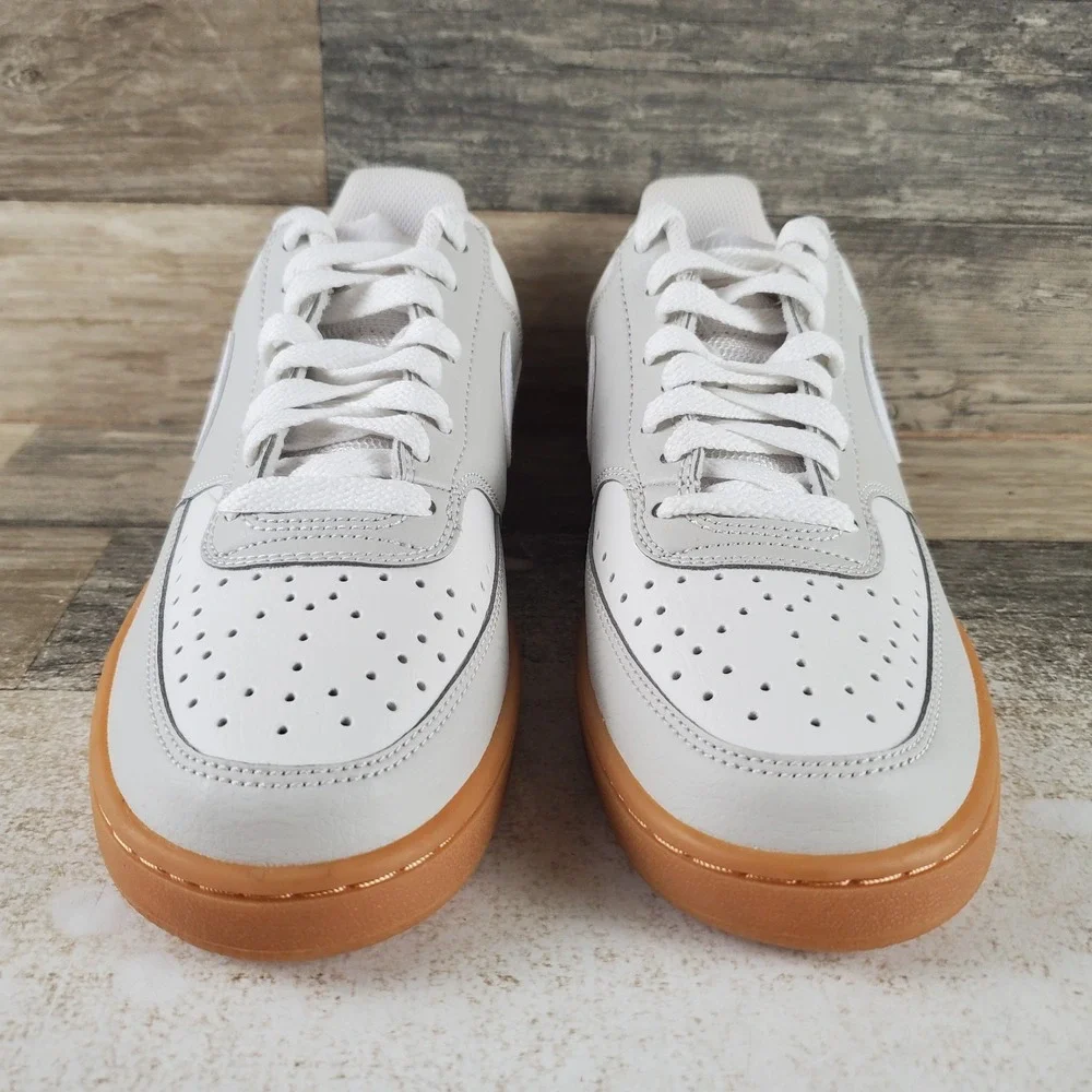 Nike Court Vision Low Womens Shoes Sz 7 Light Bone White Phantom Lace Up Sneaker
